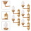 5Pcs Mini Wall Lamps Luminous Sand Table Building Diy Materials 8