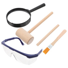 Set Mini Martello E Scalpello In Legno Per Bambini Educativo