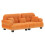 Dollhouse Sofa 1:30 Scale With Pillows Flocked Miniature Brown 11