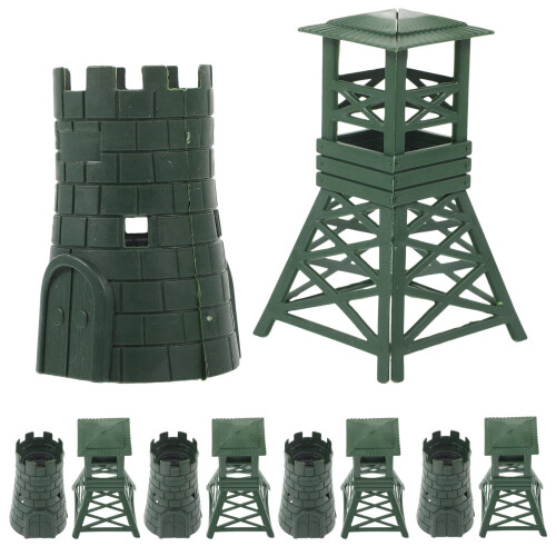 10 Set Mini Military Simulation Models Desktop Photo Prop Equipment 1