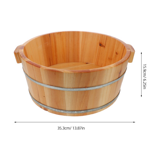 Secchio In Legno Per Bagno Massaggio Pedicure 1