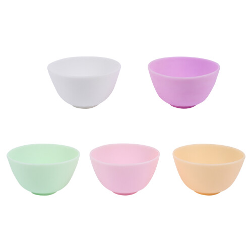 5 Pezzi Ciotole In Silicone Per Impastare E Maschere