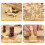 32Pcs Wooden International Chess Pieces Replacement Set 6