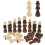 32Pcs Wooden International Chess Pieces Replacement Set 11