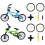 2 Set Mini Dita In Alluminio Per Bici Da 5