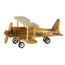 Wood Aircraft Ornament Toys For Kids Wooden Handicraft Supplies