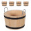 5 Secchiello Miniatura in Legno per Decorazione Cucina 11