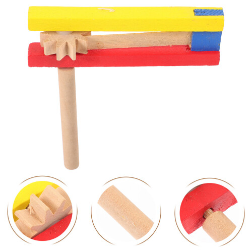 4 Pezzi Battitori In Legno Con Impugnatura Per Bambini 2