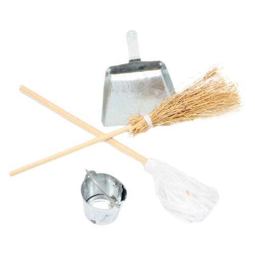 Set Pulizia Casa Con Mop, , Secchio E Spazzino 1
