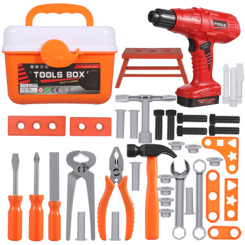 Set Cassa Con Trapano Martello E Cacciavite 2