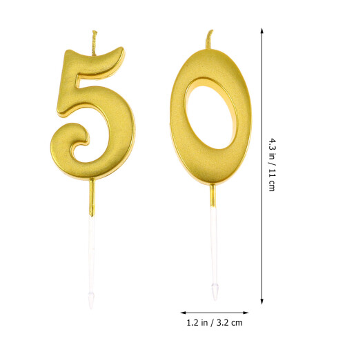 2 Pezzi A Cifra 50 Per Decorazione Torta Compleanno 1