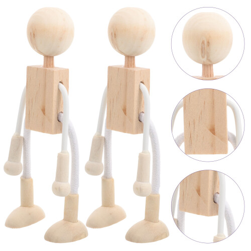 3 In Legno Bianco Grezzo Da Per Bambini 2
