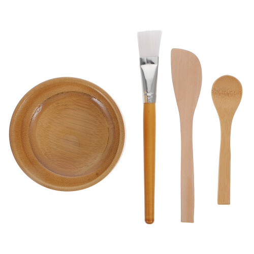 Set Strumenti In Legno Per Maschere Con Ciotola E Applicatore 2