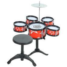 1 Pezzo Mini Set Percussioni Per Bambini Con 5 E Sgabello