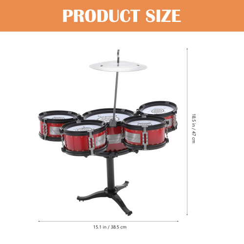 1 Pezzo Mini Set Percussioni Per Bambini Con 5 E Sgabello 1