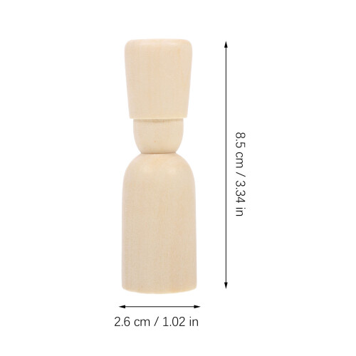 20 Pezzi Legno Con Cappello Fai Da Te Per Pittura 1