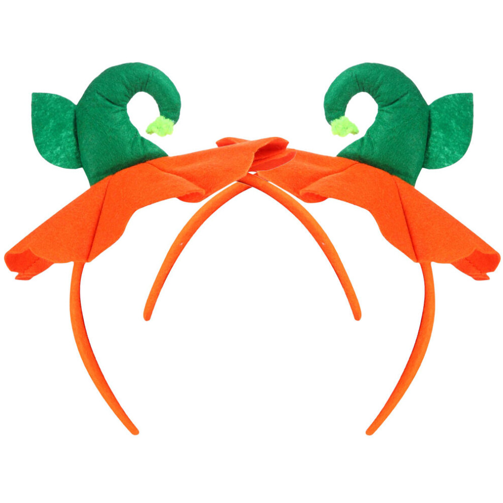 2 Sztuki Halloweenowe Opaski Dyniowa Czapka Rekwizyty Kostiumowe-image