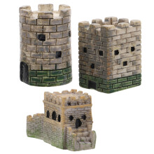 3 Sztuki Miniatura Zamku Europejskiego Z Tworzywa Do Piaskownicy