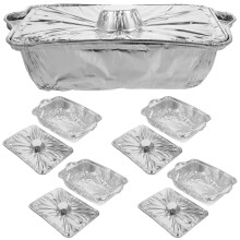 5 Sztuk Aluminiowe Naczynia z Pokrywką do Jedzenia na Wynos