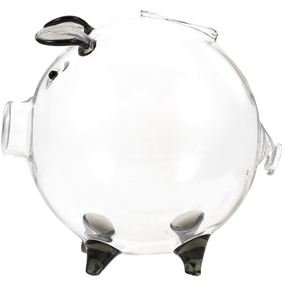 Transparentna Szklana Skarbonka ŚWinka Pojemnik Na Dekoracja-image