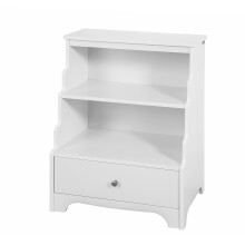 SoBuy White Storage Unit with Drawer & 2 Shelves