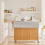 SoBuy Desserte Cuisine Bambou Roulettes Extensible 14