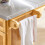 SoBuy Desserte Cuisine Bambou Roulettes Extensible 11