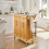 SoBuy Desserte Cuisine Bambou Roulettes Extensible 2