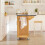 SoBuy Desserte Cuisine Bambou Roulettes Extensible 12