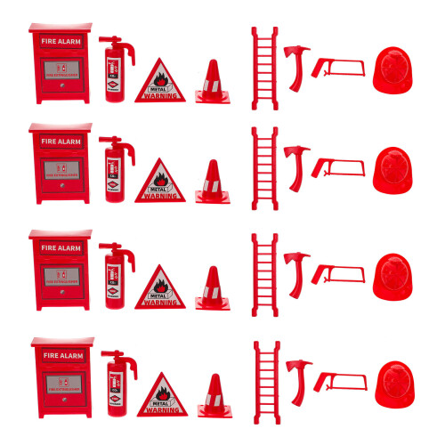 4 Sets Kinder Spielzeug Lehrmodell Mini Feuerleiter 2