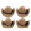 4 Piezas Sombreros Mini 8 Cm Para Muñecas Accesorios Tiny 9