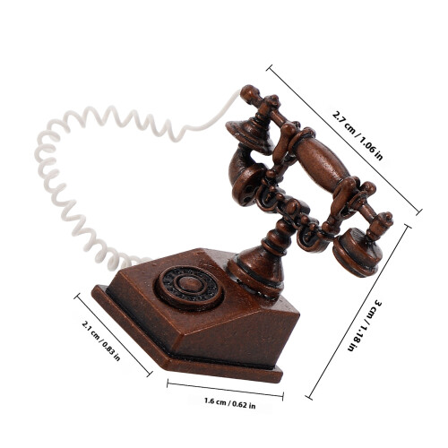 Accesorios Miniatura Para Casas De Muñecas Teléfono Con Disco 1