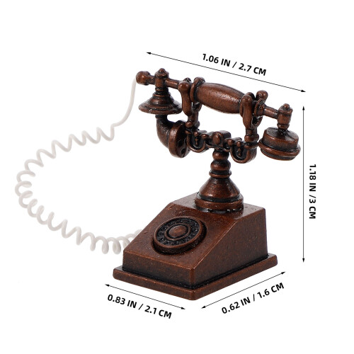 Accesorios Miniatura Para Casas De Muñecas Teléfono Con Disco 2