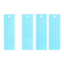 Pack of 4 Double Sided Cream Scrapers-Blue 4 piece set