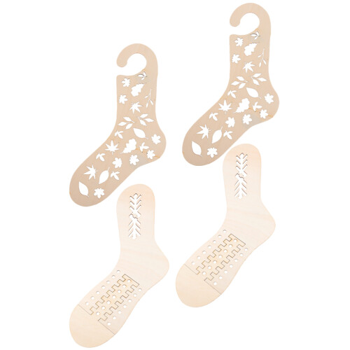4Ud De Calcetines De Madera Beige Para Tejer DIY