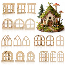 25 Pezzi Set Porte E Finestre In Legno Per Miniature