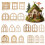25 Pezzi Set Porte E Finestre In Legno Per Miniature 1