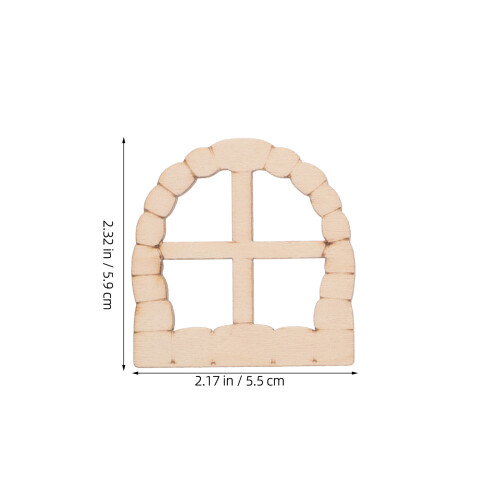 25 Pezzi Set Porte E Finestre In Legno Per Miniature 2