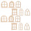25 Pezzi Set Porte E Finestre In Legno Per Miniature 10