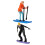 2Pcs Miniature Skiing People Figurine 1:64 Scale Hand Painted 10