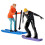 2Pcs Miniature Skiing People Figurine 1:64 Scale Hand Painted 9