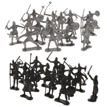 Zestaw Figur Rycerzy Średniowiecznych 60 Szt. Miniatury Żołnierzy
