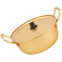 Aluminum Ramen Pot With Double Handles And Lid For Instant Noodles Easy Clean Camping And Home Cookware