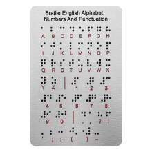 Płytka Z Alfabetem Braille’a I Cyframi Ze Stali Nierdzewnej