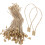 100pcs Hemp Twine String with Snap Ties for Hang Tags 1
