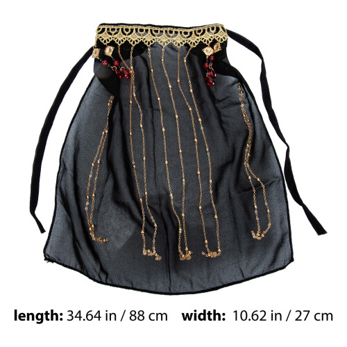 Face Sluier Retro Pompom Vrouw Elegant Hanfu Accessoire 1