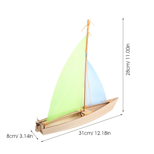 Wood Sailboat Assembly Kit Brinquedo Montagem 2