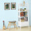 SoBuy Folding Bamboo Stool with Cushion 7