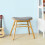 SoBuy Folding Bamboo Stool with Cushion 10