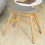 SoBuy Folding Bamboo Stool with Cushion 3
